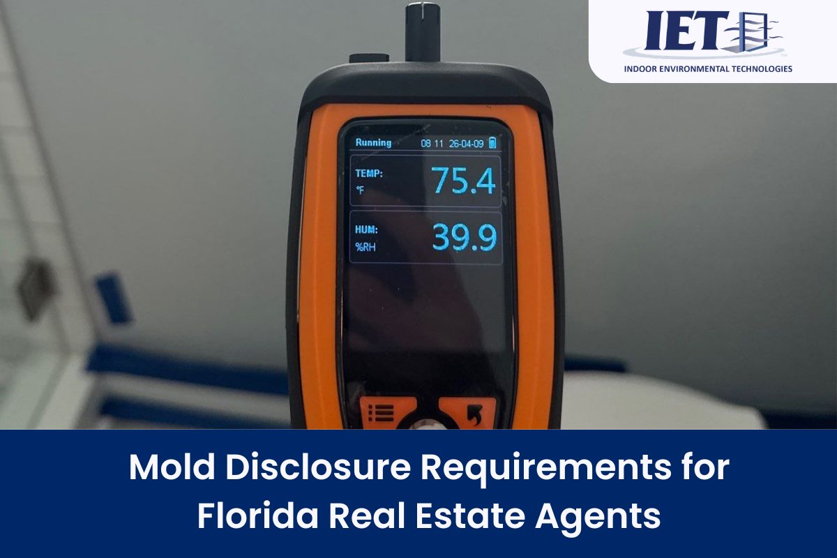 indoor air humidity testing for Mold Disclosure Requirements for Florida Real Estate Agents
